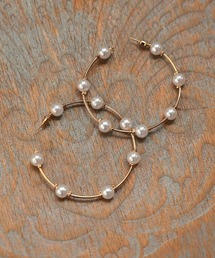 at.（アット）の「【at.】パールフープピアス（ネックレス）」