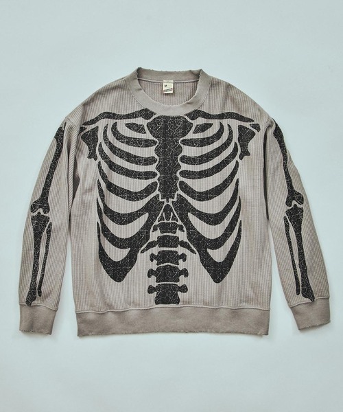 SCREEN STARS（スクリーンスターズ）の「SCREEN STARS 別注 グラインダーワッフル ロンTEE / SCREEN STRAS EX WAFFLE L/S（Tシャツ/カットソー・メンズ・ブラック/グレー/オレンジ・MEDIUM/LARGE）」の2枚目の写真