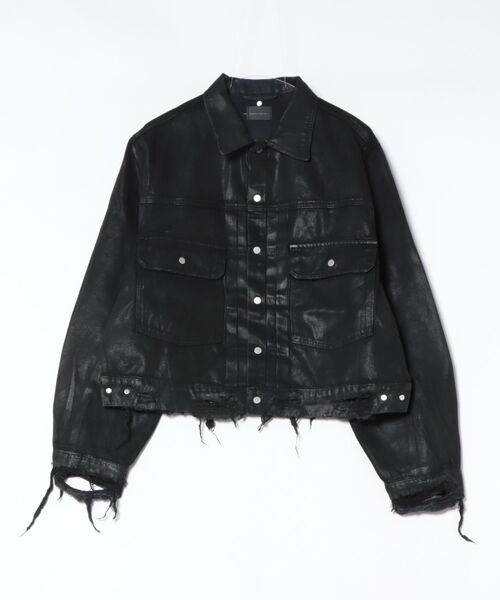 DANKE SCHON(ダンケシェーン)の「DankeSchon/ダンケシェーン/11oz RUBBER COATED 2nd JACKET(その他アウター・レディース・ブラック・S)」の1枚目の写真