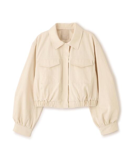 FREE'S MART（フリーズマート）の「◆〈セットアップ対応〉ショート丈ブルゾン（ブルゾン・レディース・ベージュ/ホワイト・SMALL/MEDIUM）」の3枚目の写真
