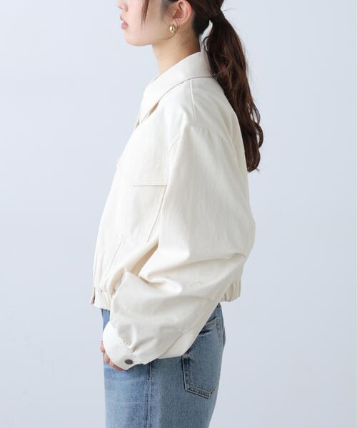 FREE'S MART（フリーズマート）の「◆〈セットアップ対応〉ショート丈ブルゾン（ブルゾン・レディース・ベージュ/ホワイト・SMALL/MEDIUM）」の12枚目の写真