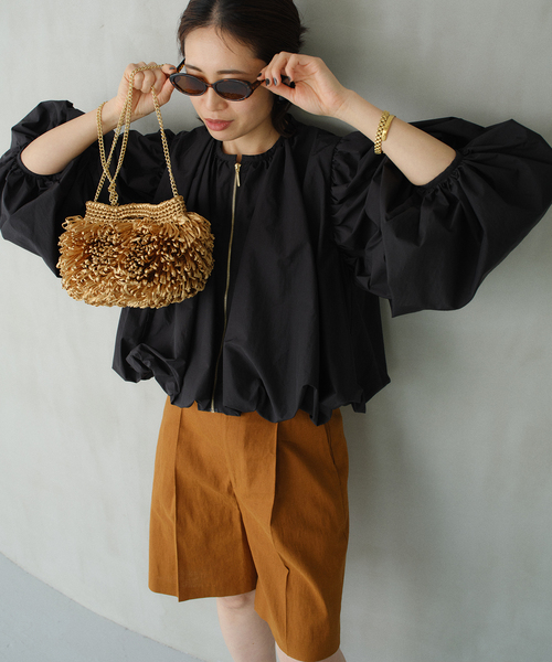 VERMEIL par iena(ヴェルメイユパーイエナ)の「Psophia ソフィア ジャケット 212JKT2642(ノーカラージャケット・レディース・ブラック・SMALL/MEDIUM)」の20枚目の写真