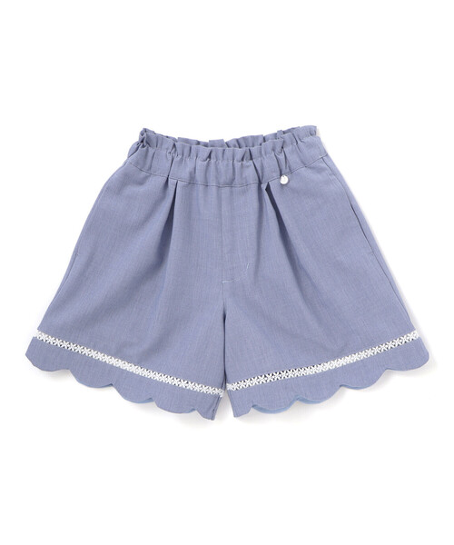 BeBe Petits Pois Vert(ベベプチポワヴェール)の「【店舗限定】裾はしごレースキュロット(その他パンツ・キッズ・パープル/ブルー・130cm/110cm/120cm/160cm/150cm/140cm)」の7枚目の写真