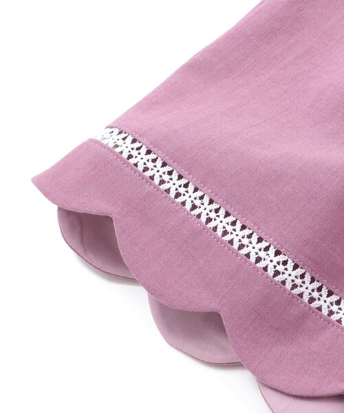 BeBe Petits Pois Vert(ベベプチポワヴェール)の「【店舗限定】裾はしごレースキュロット(その他パンツ・キッズ・パープル/ブルー・130cm/110cm/120cm/160cm/150cm/140cm)」の14枚目の写真