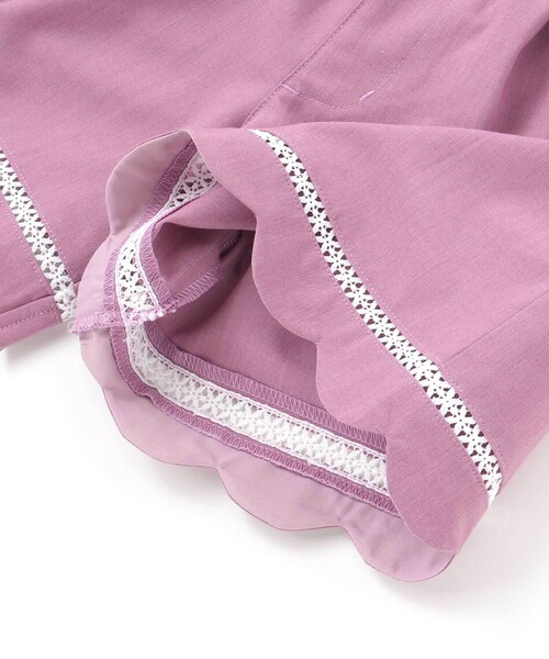 BeBe Petits Pois Vert(ベベプチポワヴェール)の「【店舗限定】裾はしごレースキュロット(その他パンツ・キッズ・パープル/ブルー・130cm/110cm/120cm/160cm/150cm/140cm)」の15枚目の写真