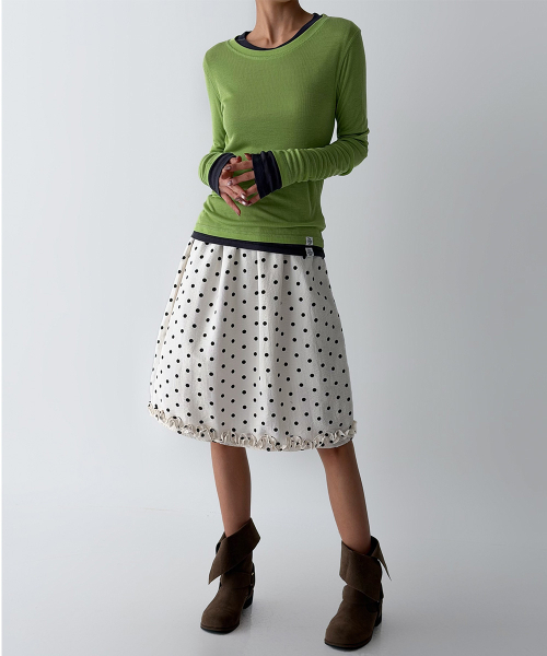 THE GREEN LAB（ザグリーンラボ）の「ソフトテンセルエアリー ロングスリーブ [ライトグリーン]（Tシャツ/カットソー・レディース・その他・FREE）」の9枚目の写真