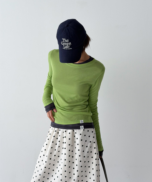 THE GREEN LAB（ザグリーンラボ）の「ソフトテンセルエアリー ロングスリーブ [ライトグリーン]（Tシャツ/カットソー・レディース・その他・FREE）」の13枚目の写真
