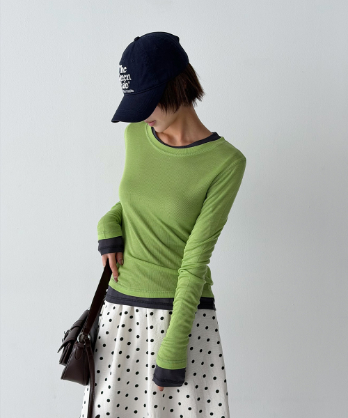 THE GREEN LAB（ザグリーンラボ）の「ソフトテンセルエアリー ロングスリーブ [ライトグリーン]（Tシャツ/カットソー・レディース・その他・FREE）」の14枚目の写真