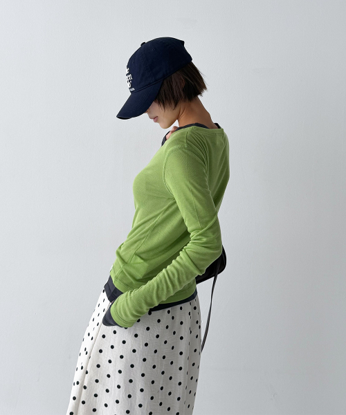 THE GREEN LAB（ザグリーンラボ）の「ソフトテンセルエアリー ロングスリーブ [ライトグリーン]（Tシャツ/カットソー・レディース・その他・FREE）」の15枚目の写真