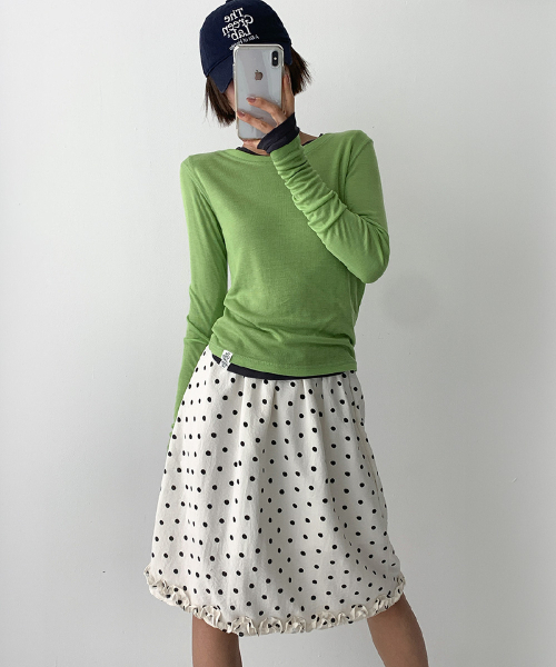 THE GREEN LAB（ザグリーンラボ）の「ソフトテンセルエアリー ロングスリーブ [ライトグリーン]（Tシャツ/カットソー・レディース・その他・FREE）」の18枚目の写真