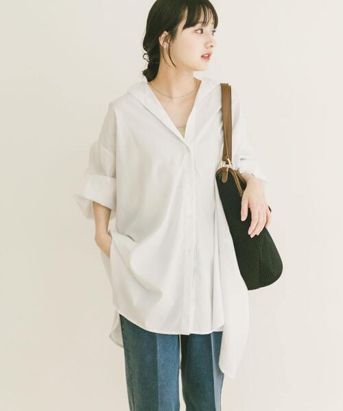 ITEMS URBANRESEARCH(アイテムズ アーバンリサーチ)の「ボイルボリュームチュニック(シャツ/ブラウス・レディース・ブルー系その他/ホワイト/ブラック系その他・FREE)」の1枚目の写真