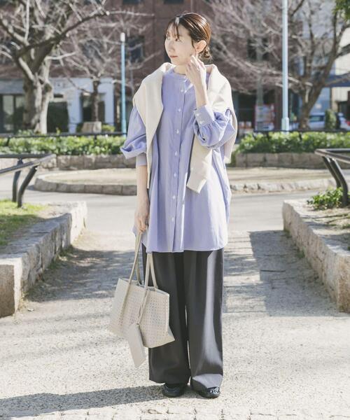 ITEMS URBANRESEARCH(アイテムズ アーバンリサーチ)の「ボイルボリュームチュニック(シャツ/ブラウス・レディース・ブルー系その他/ホワイト/ブラック系その他・FREE)」の6枚目の写真
