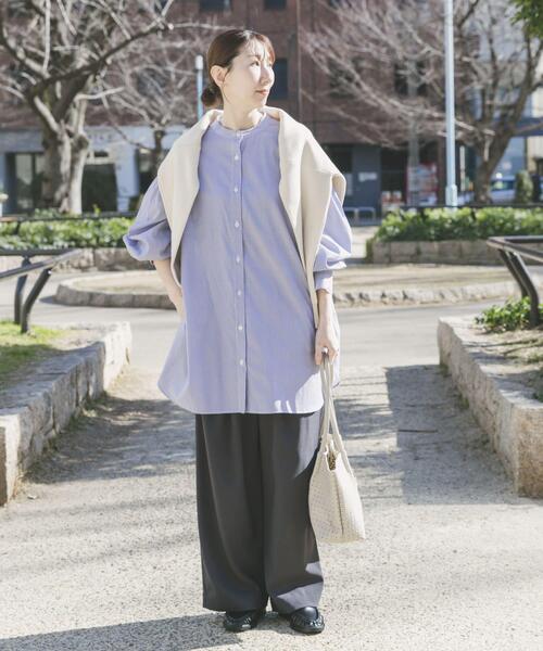 ITEMS URBANRESEARCH(アイテムズ アーバンリサーチ)の「ボイルボリュームチュニック(シャツ/ブラウス・レディース・ブルー系その他/ホワイト/ブラック系その他・FREE)」の8枚目の写真
