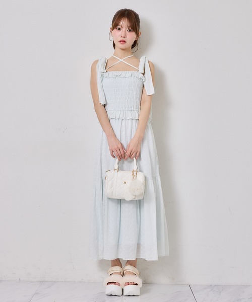 one after another NICE CLAUP（ワンアフターアナザーナイスクラップ）の「【tulle collection】チュールフリルサンダル（サンダル・レディース・アイボリー/ブラック/サックスブルー・S/M/L）」の8枚目の写真
