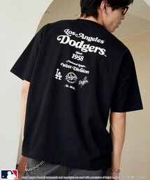 PUBLUX/パブリュクス <機能性素材>別注MLB タイポグラフィ ロゴTシャツ 限定展開