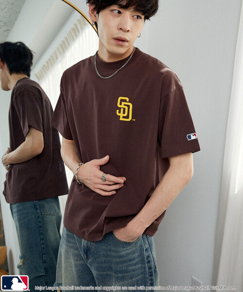 PUBLUX（パブリュクス）の「PUBLUX/パブリュクス ＜機能性素材＞別注MLB タイポグラフィ ロゴTシャツ　限定展開（Tシャツ/カットソー・メンズ・ネイビー/ブラック/ブルー/グレー/オフホワイト/ブラウン・LARGE/MEDIUM/SMALL）」の15枚目の写真