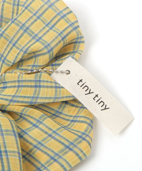 niko and...（ニコアンド）の「シアーチェックシュシュ[tiny tiny(ティニーティニー)]（シュシュ・レディース・イエロー/ブルー・0）」の3枚目の写真