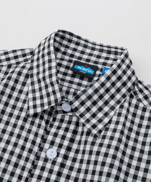 KAVU(カブー)の「KAVU/カブー Gingham Work Shirts/ギンガムワークシャツ(シャツ/ブラウス・メンズ・ブルー/ブラック/パープル・LARGE/MEDIUM)」の5枚目の写真