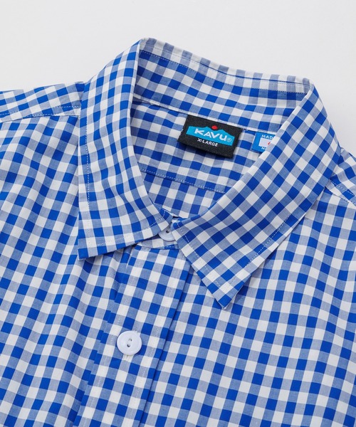 KAVU(カブー)の「KAVU/カブー Gingham Work Shirts/ギンガムワークシャツ(シャツ/ブラウス・メンズ・ブルー/ブラック/パープル・LARGE/MEDIUM)」の8枚目の写真