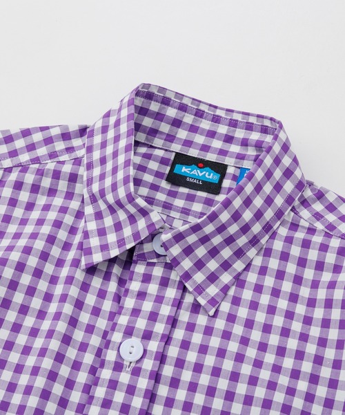 KAVU(カブー)の「KAVU/カブー Gingham Work Shirts/ギンガムワークシャツ(シャツ/ブラウス・メンズ・ブルー/ブラック/パープル・LARGE/MEDIUM)」の11枚目の写真