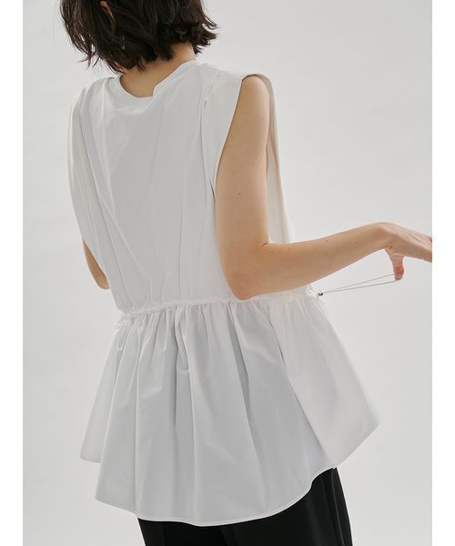 emmi(エミ)の「フレアドッキングカットソー(Tシャツ/カットソー・レディース・ホワイト/ネイビー/ライトブルー・F)」の6枚目の写真