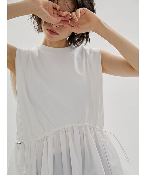 emmi(エミ)の「フレアドッキングカットソー(Tシャツ/カットソー・レディース・ホワイト/ネイビー/ライトブルー・F)」の7枚目の写真