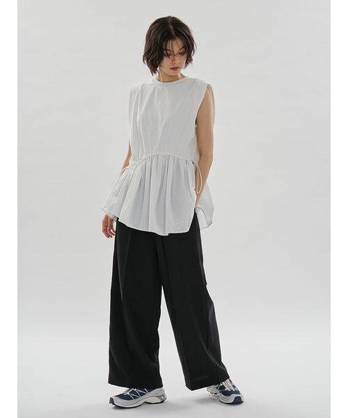 emmi(エミ)の「フレアドッキングカットソー(Tシャツ/カットソー・レディース・ホワイト/ネイビー/ライトブルー・F)」の10枚目の写真