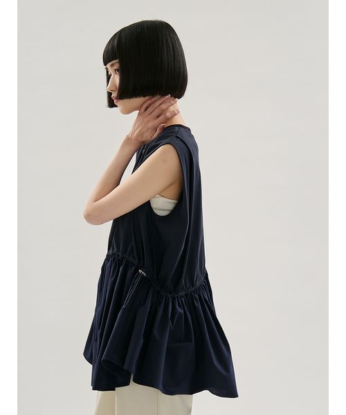 emmi(エミ)の「フレアドッキングカットソー(Tシャツ/カットソー・レディース・ホワイト/ネイビー/ライトブルー・F)」の15枚目の写真