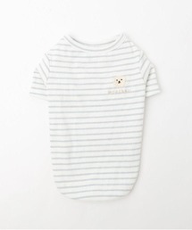 moncheri（モンシェリ）の「ボーダー刺繍Tシャツ【保冷剤対応】（ペットウェア）」
