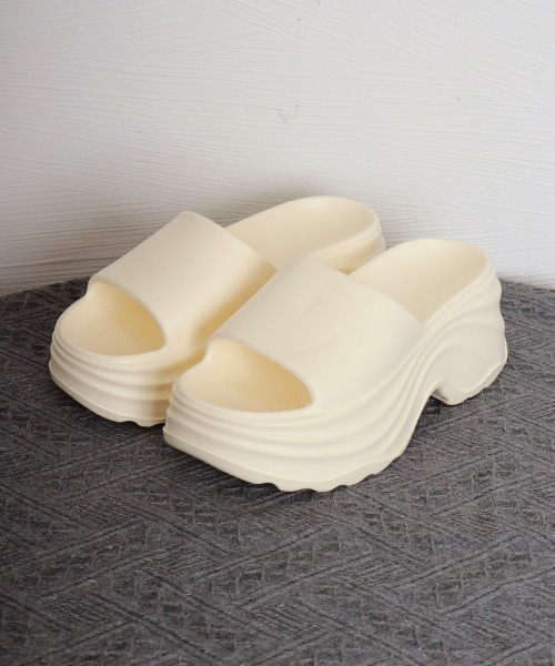 Miniministore(ミニミニストア)の「厚底サンダル 約7cm ビーチサンダル夏(サンダル・レディース・ブラック/アイボリー/ベージュ・L/S/M)」の22枚目の写真