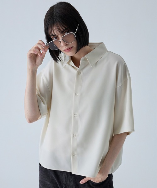 VELNUS(ベルナス)の「【VELNUS】〈Easy Care & UV Protection〉Cropped Short Sleeve Regular Collar Shirt/〈イージーケア・UVカット〉クロップドショートスリーブレギュラーカラーシャツ(シャツ/ブラウス・メンズ・ネイビー/ナチュラル・S/M/L)」の8枚目の写真
