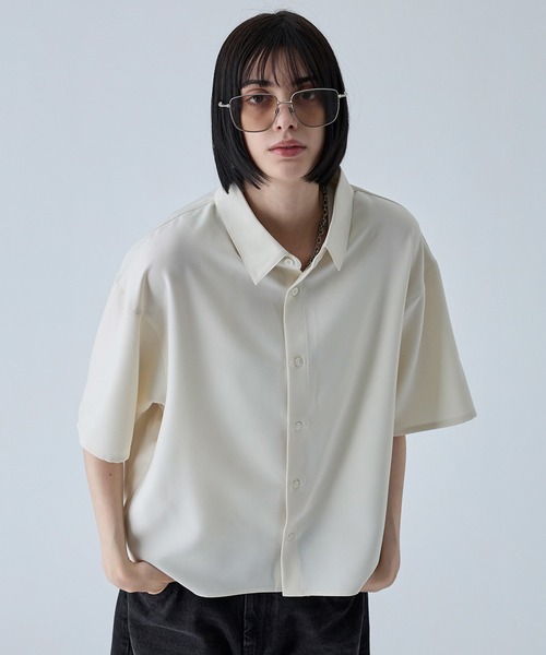 VELNUS(ベルナス)の「【VELNUS】〈Easy Care & UV Protection〉Cropped Short Sleeve Regular Collar Shirt/〈イージーケア・UVカット〉クロップドショートスリーブレギュラーカラーシャツ(シャツ/ブラウス・メンズ・ネイビー/ナチュラル・S/M/L)」の9枚目の写真