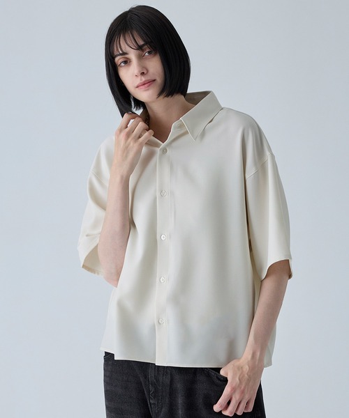 VELNUS(ベルナス)の「【VELNUS】〈Easy Care & UV Protection〉Cropped Short Sleeve Regular Collar Shirt/〈イージーケア・UVカット〉クロップドショートスリーブレギュラーカラーシャツ(シャツ/ブラウス・メンズ・ネイビー/ナチュラル・S/M/L)」の10枚目の写真