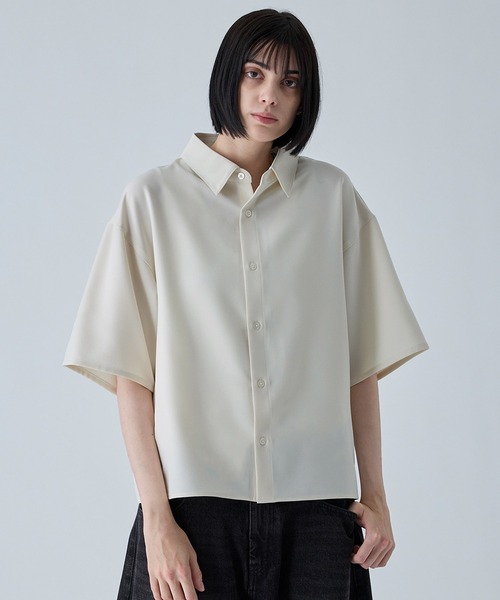VELNUS(ベルナス)の「【VELNUS】〈Easy Care & UV Protection〉Cropped Short Sleeve Regular Collar Shirt/〈イージーケア・UVカット〉クロップドショートスリーブレギュラーカラーシャツ(シャツ/ブラウス・メンズ・ネイビー/ナチュラル・S/M/L)」の11枚目の写真