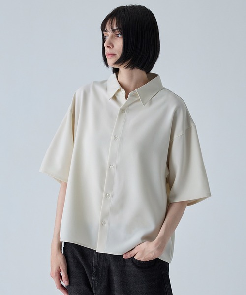 VELNUS(ベルナス)の「【VELNUS】〈Easy Care & UV Protection〉Cropped Short Sleeve Regular Collar Shirt/〈イージーケア・UVカット〉クロップドショートスリーブレギュラーカラーシャツ(シャツ/ブラウス・メンズ・ネイビー/ナチュラル・S/M/L)」の14枚目の写真