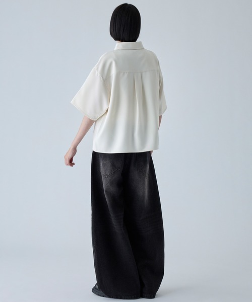 VELNUS(ベルナス)の「【VELNUS】〈Easy Care & UV Protection〉Cropped Short Sleeve Regular Collar Shirt/〈イージーケア・UVカット〉クロップドショートスリーブレギュラーカラーシャツ(シャツ/ブラウス・メンズ・ネイビー/ナチュラル・S/M/L)」の17枚目の写真