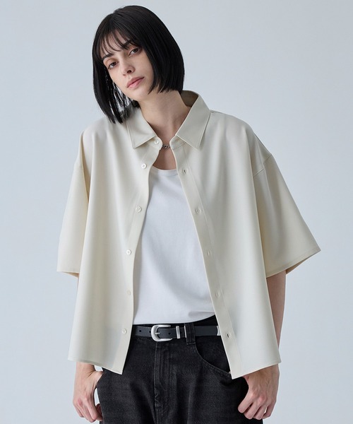 VELNUS(ベルナス)の「【VELNUS】〈Easy Care & UV Protection〉Cropped Short Sleeve Regular Collar Shirt/〈イージーケア・UVカット〉クロップドショートスリーブレギュラーカラーシャツ(シャツ/ブラウス・メンズ・ネイビー/ナチュラル・S/M/L)」の20枚目の写真