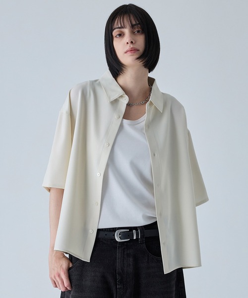 VELNUS(ベルナス)の「【VELNUS】〈Easy Care & UV Protection〉Cropped Short Sleeve Regular Collar Shirt/〈イージーケア・UVカット〉クロップドショートスリーブレギュラーカラーシャツ(シャツ/ブラウス・メンズ・ネイビー/ナチュラル・S/M/L)」の22枚目の写真