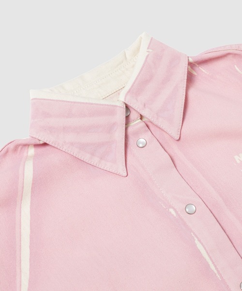 MARNI（マルニ）の「COLOR PRINTED DENIM / 半袖シャツ（シャツ/ブラウス・レディース・ピンク・36(S)）」の3枚目の写真