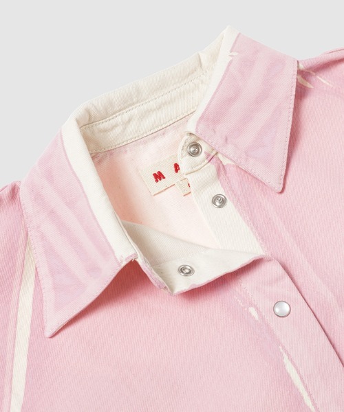 MARNI（マルニ）の「COLOR PRINTED DENIM / 半袖シャツ（シャツ/ブラウス・レディース・ピンク・36(S)）」の4枚目の写真