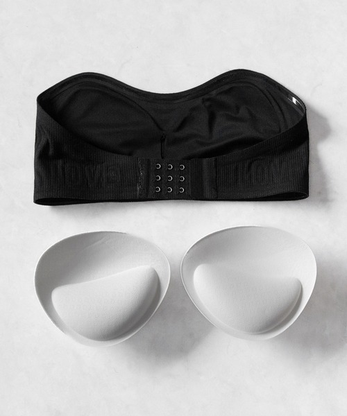me+em select(ミームセレクト)の「【 +5cm厚盛ブラパッド 】ボリュームアップバンドゥブラトップ / +5cm volume up bandeau bra top(ブラジャー・レディース・アイボリー/ブラック・MEDIUM/SMALL)」の7枚目の写真