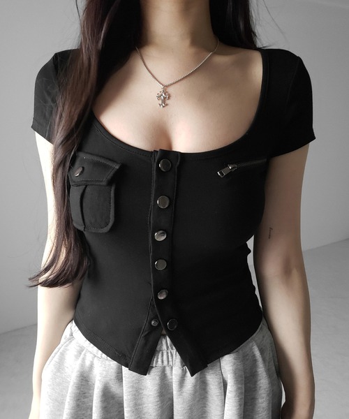me+em select(ミームセレクト)の「【 +5cm厚盛ブラパッド 】ボリュームアップバンドゥブラトップ / +5cm volume up bandeau bra top(ブラジャー・レディース・アイボリー/ブラック・MEDIUM/SMALL)」の21枚目の写真