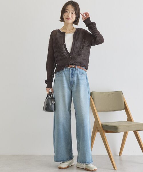 AMERICAN HOLIC(アメリカンホリック)の「【前後2WAY】透かし編みニットカーディガン(カーディガン/ボレロ・レディース・ブラック/ブラウン/レッド/ネイビー・L/M)」の13枚目の写真