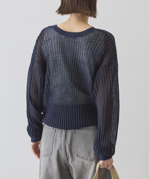 AMERICAN HOLIC(アメリカンホリック)の「【前後2WAY】透かし編みニットカーディガン(カーディガン/ボレロ・レディース・ブラック/ブラウン/レッド/ネイビー・L/M)」の21枚目の写真