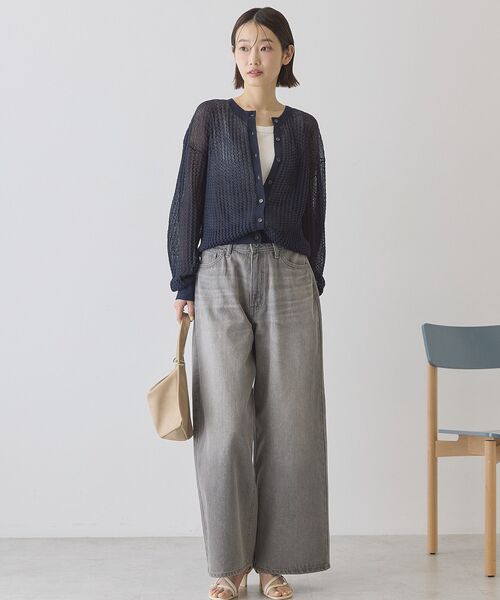 AMERICAN HOLIC(アメリカンホリック)の「【前後2WAY】透かし編みニットカーディガン(カーディガン/ボレロ・レディース・ブラック/ブラウン/レッド/ネイビー・L/M)」の22枚目の写真