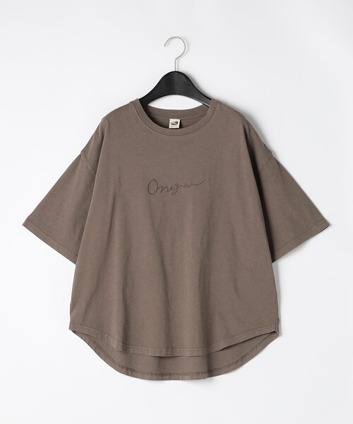 ONIGIRI(オニギリ)の「ピグメント加工 Tシャツ(Tシャツ/カットソー・レディース・オフホワイト/ブラウン/オレンジ・FREE)」の15枚目の写真