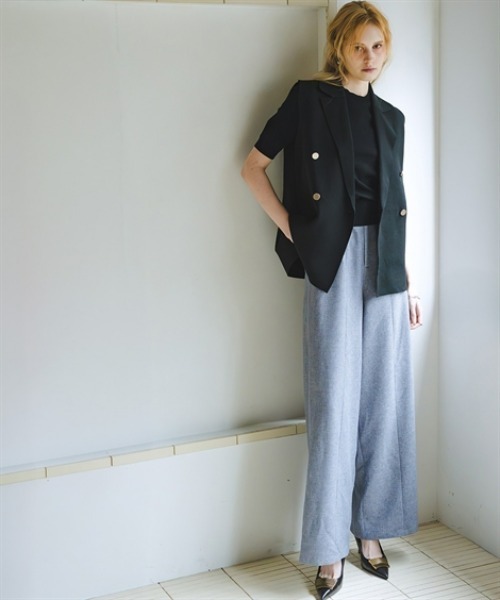 Maison INNESS（メゾンアイネス）の「リネンライクセンターシーム入ワイドパンツ（その他パンツ・レディース・ブラウン/ダークネイビー・5L/4L/3L/LL/L/M/S）」の9枚目の写真