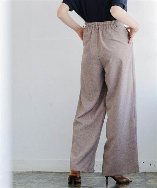 Maison INNESS（メゾンアイネス）の「リネンライクセンターシーム入ワイドパンツ（その他パンツ・レディース・ブラウン/ダークネイビー・5L/4L/3L/LL/L/M/S）」の12枚目の写真
