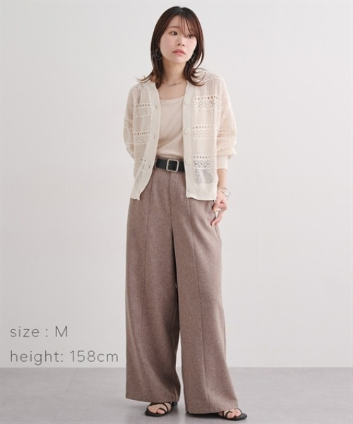 Maison INNESS（メゾンアイネス）の「リネンライクセンターシーム入ワイドパンツ（その他パンツ・レディース・ブラウン/ダークネイビー・5L/4L/3L/LL/L/M/S）」の14枚目の写真