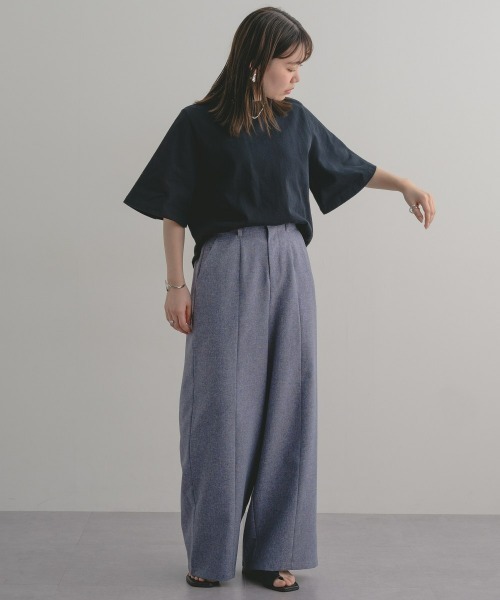 Maison INNESS（メゾンアイネス）の「リネンライクセンターシーム入ワイドパンツ（その他パンツ・レディース・ブラウン/ダークネイビー・5L/4L/3L/LL/L/M/S）」の15枚目の写真